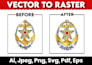 redraw logo to vector, convert image to vector, , vector tracing, vectorize
